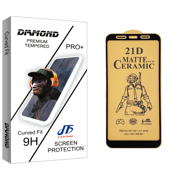 محافظ صفحه نمایش سرامیکی جی اف مدل Diamond glass مناسب برای گوشی موبایل سامسونگ Galaxy J6 Plus