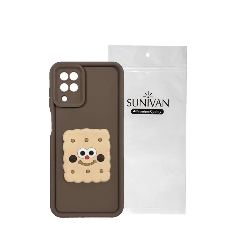 کاور سانیوان مدل SOLID طرح بیسکویتی مناسب برای گوشی موبایل سامسونگ GALAXY A12 / M12