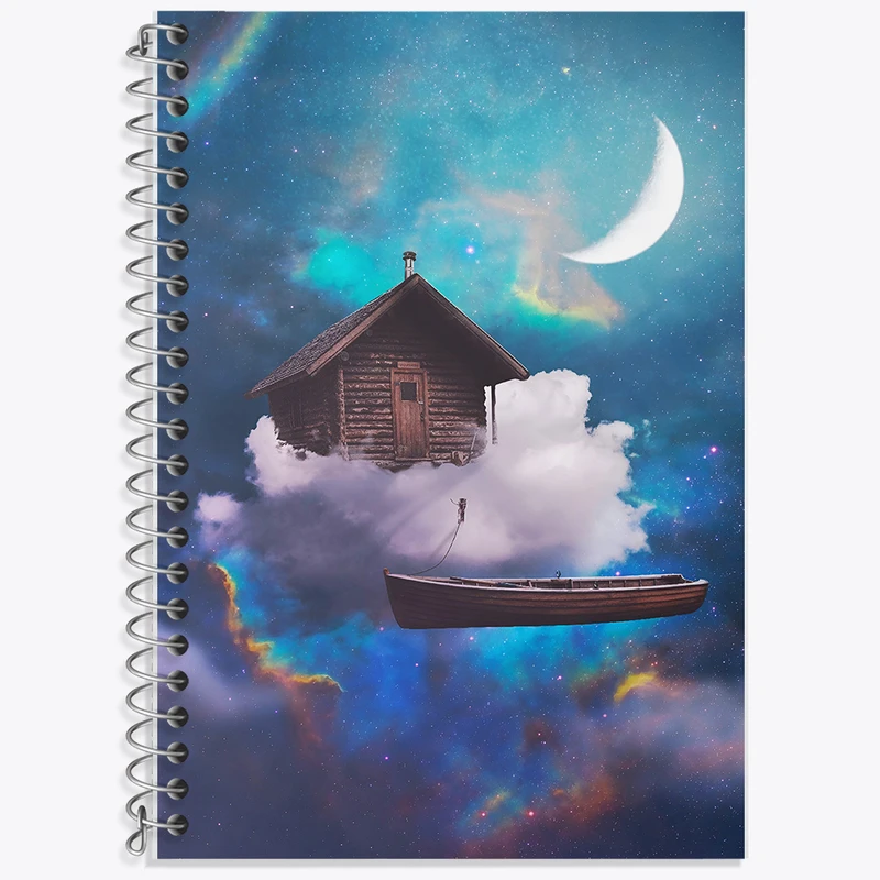 دفتر نت موسیقی 50 برگ خندالو طرح کلبه و قایق کد F6435