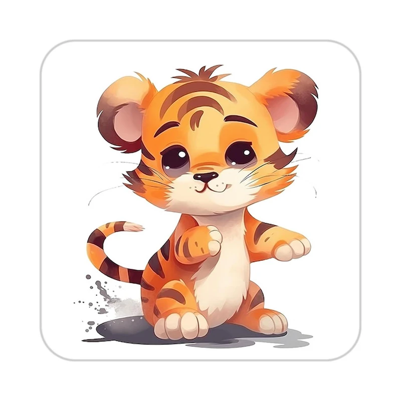 زیر لیوانی کاکتی طرح حیوانات کارتونی مدل mp27698