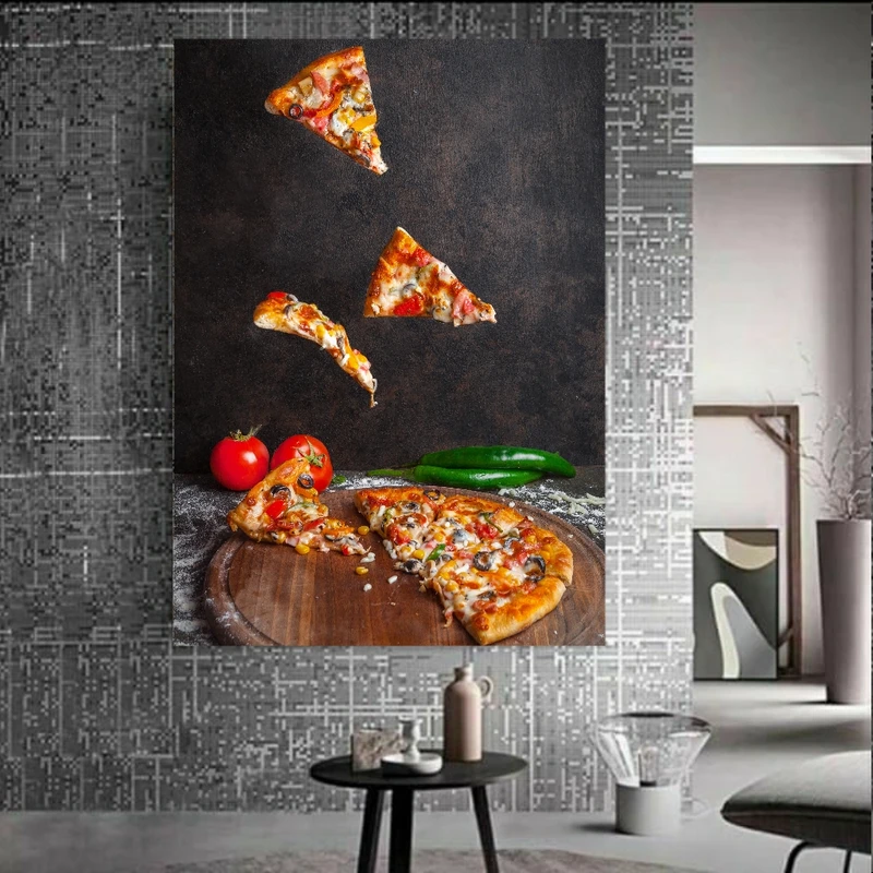 پوستر پارچه ای طرح فست فود مدل پیتزا کد PP2854