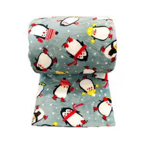 پتو مسافرتی مدل پنگوئن سایز 190x200 سانتی متر