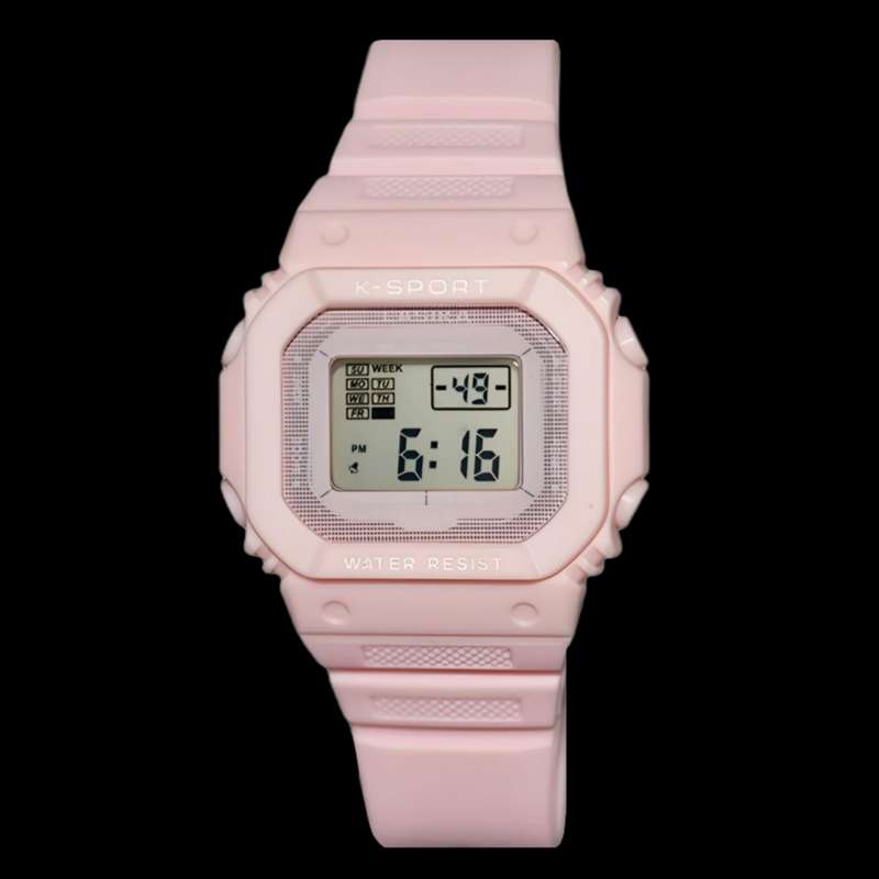 ساعت مچی دیجیتال لاسیکا مدل کوارتز تک زمانه بند پیو کرنومتر دار کد ۳