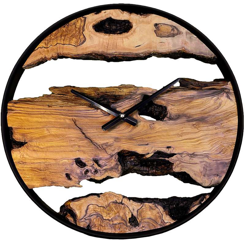 ساعت دیواری مدل روستیک چوبی