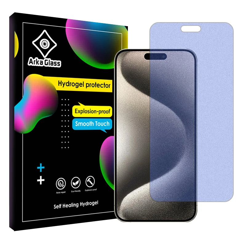 محافظ صفحه نمایش مات آنتی بلو آرکا گلس مدل Tough مناسب برای گوشی موبایل اپل iPhone 15 Pro Max