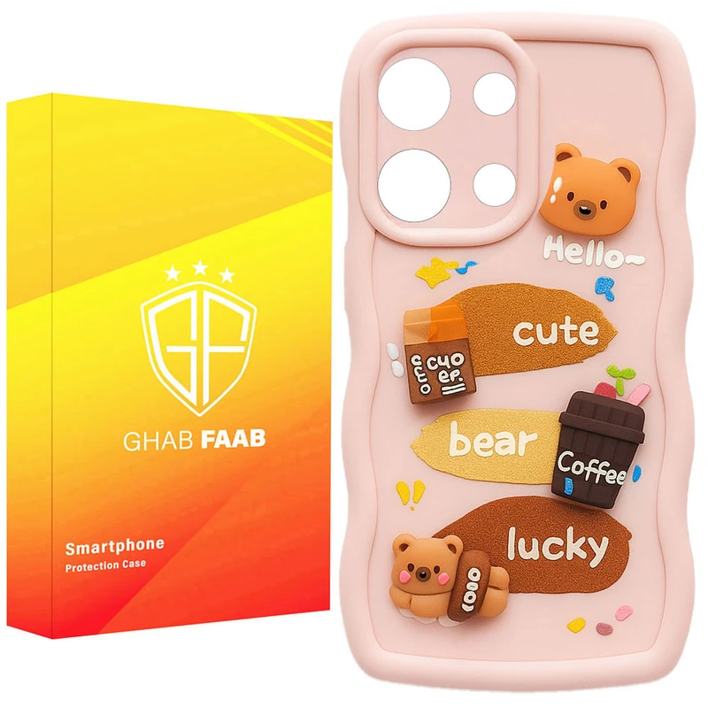 کاور قاب فاب مدل سیلیکونی فانتزی طرح دخترانه مناسب برای گوشی موبایل شیائومی   Redmi Note 13 Pro 4G / Poco M6 Pro 4G