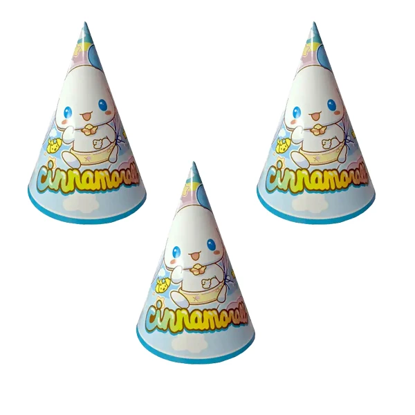 کلاه تولد مدل سینامورول کد CinamorollH1 مجموعه 3 عددی