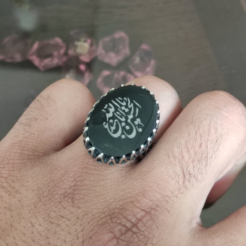انگشتر مردانه مدل GL172 طرح یا ابا عبدالله الحسین