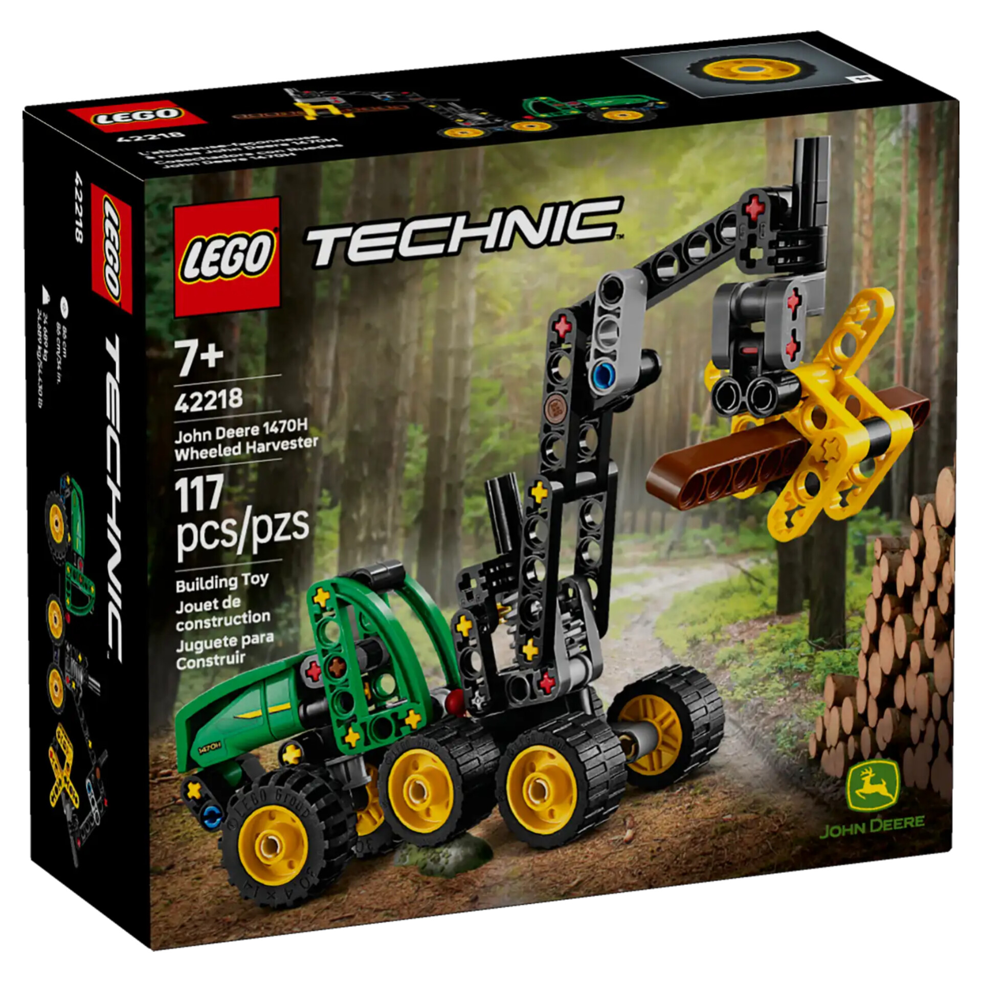 لگو ۱۱۷ تکه سری تکنیک مدل John Deere 1470H Wheeled Harvester کد 42218