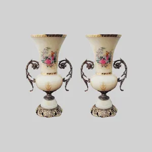 گلدان دکوری  کریستال سازان کد G1308-1 بسته دو عددی