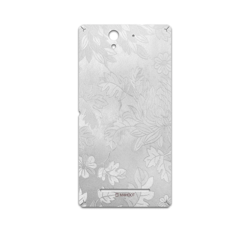 برچسب پوششی ماهوت مدل Silver-Wildflower مناسب برای گوشی موبایل سونی Xperia C3 Dual