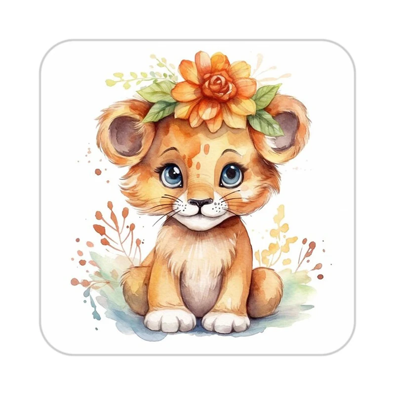 زیر لیوانی کاکتی طرح شیر مدل mp24304