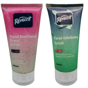 اسکراب لایه بردار پوست رینوزیت مدل blackhead حجم 200 میلی لیتر به همراه اسکراب لایه بردار پوست رینوزیت مدل exfoliating حجم 200 میلی لیتر