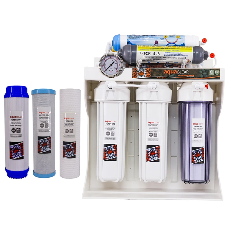 دستگاه تصفیه کننده آب آکوآ کلیر مدل RO_ACG8010 به همراه فیلتر تصفیه آب مجموعه 3 عددی