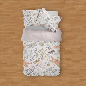 سرویس روتختی مدوپد طرح سنجاقک‌ها مدل PAT00233 یک نفره 4 تکه