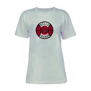 تی شرت آستین کوتاه زنانه مدل بسکتبال کد L141 رنگ طوسی