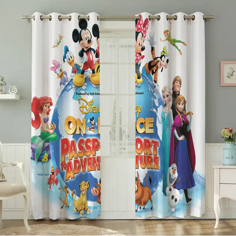 پرده نیروانا طرح کودک مدل مخمل کد 8528سایز 140×280 سانتی متر