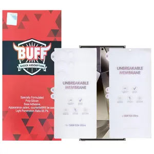 Buff Hydrogel-Matte model screen protector suitable for Samsung Galaxy S24 Ultra mobile phone along with phone back protector