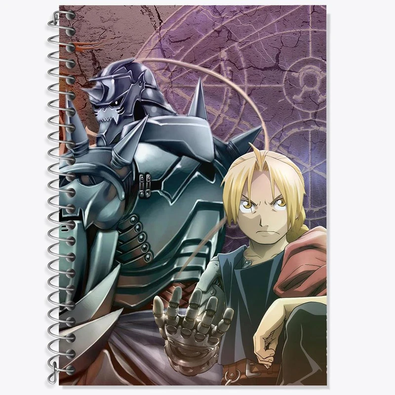 دفتر لغت 50 برگ خندالو مدل ادوارد و آلفونس انیمه کیمیاگر تمام فلزی کد 12666