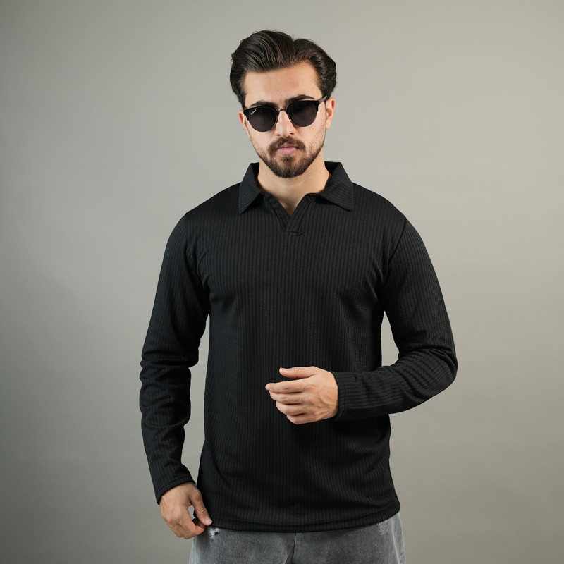 پولوشرت آستین بلند مردانه مدل بیسیک کد IFM 21