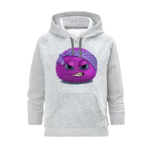 هودی زنانه مدل پنبه ای بنفش کد SH49 رنگ طوسی