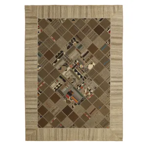 کلاژ گلیم دستبافت چهار متری مدل e06 کد 520306