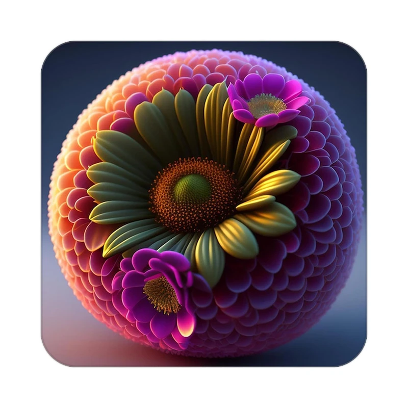 زیر لیوانی کاکتی طرح گل مدل mp16885