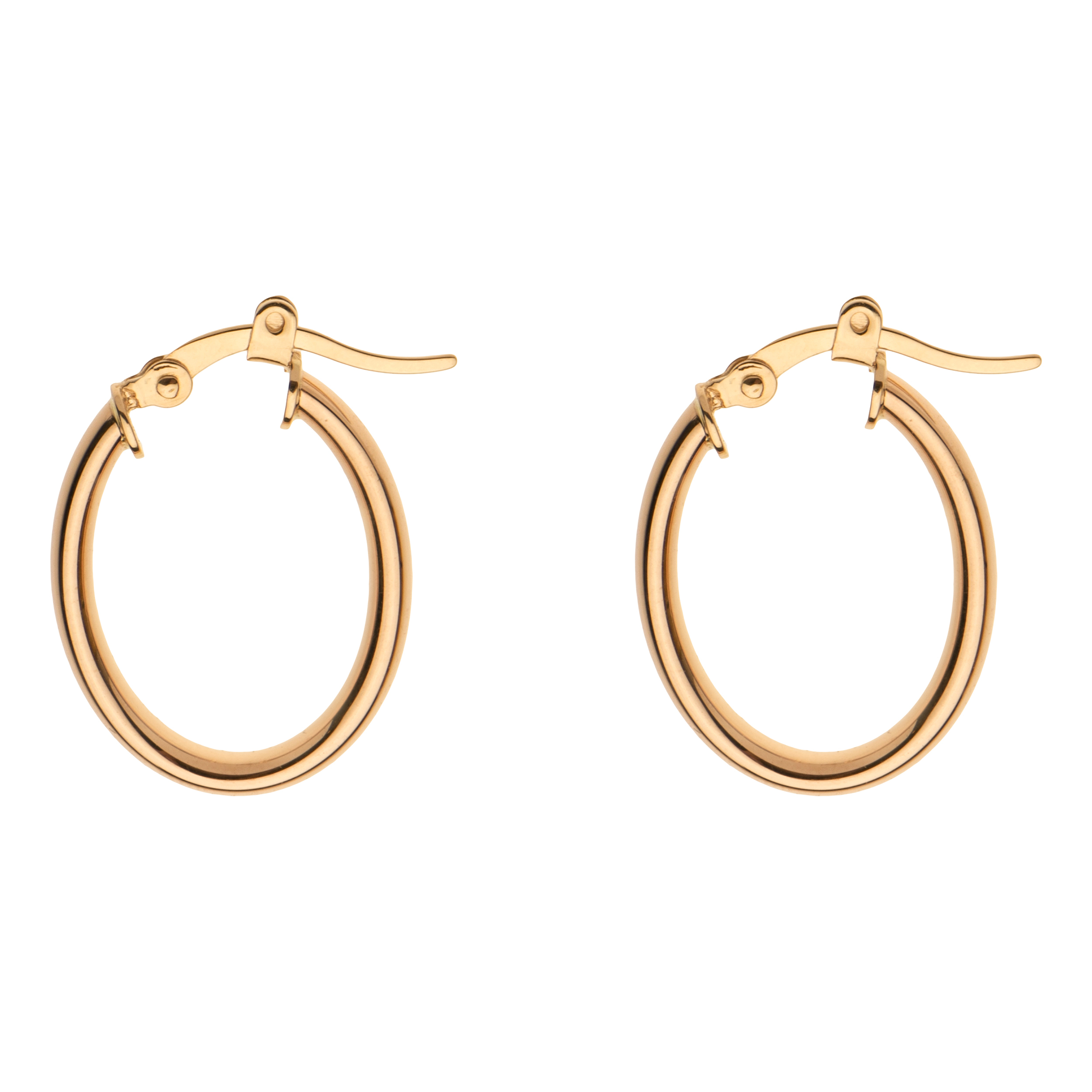 گوشواره حلقه‌ای طلا 18 عیار زنانه گلدم مدل E-3070053