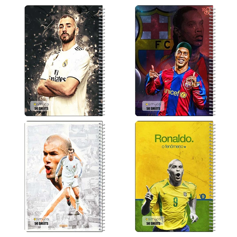 دفتر نقاشي 50 برگ کارنيکا طرح طرفداران فوتبال Football Fan کد 34894 مجموعه 4 عددی