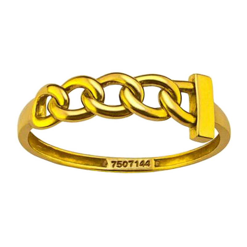 انگشتر طلا 18 عیار زنانه با طرح کارتیه گالری صادقی مدل مینیمال سایز 55