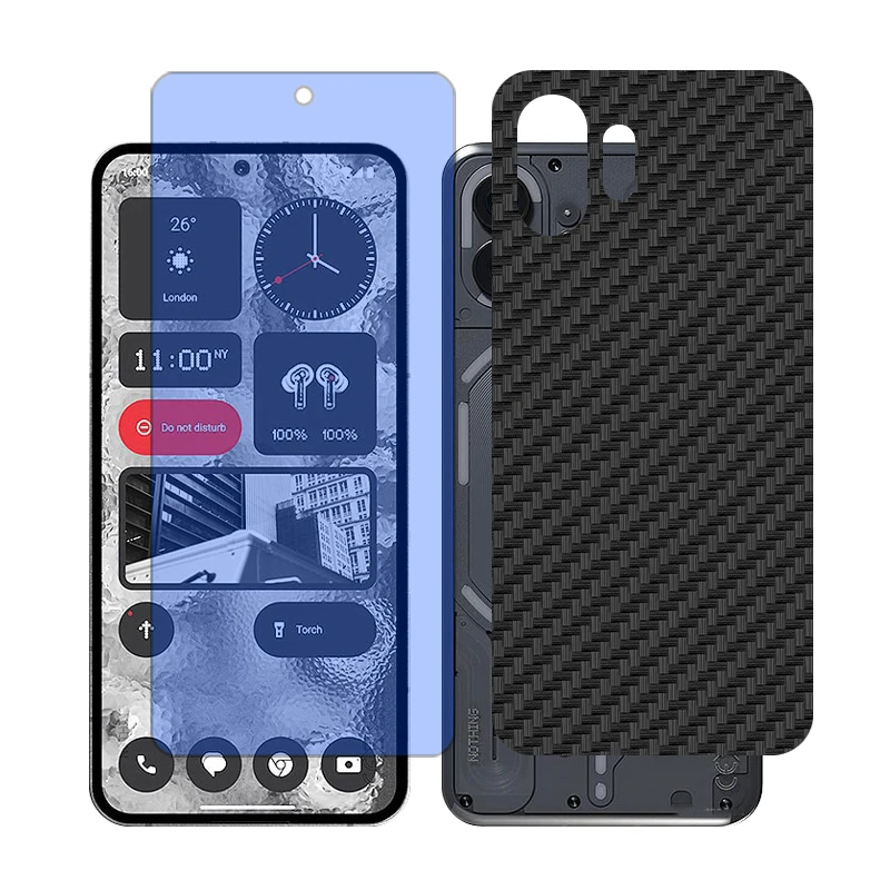 محافظ صفحه نمایش مات آنتی بلو گلس مدل Together مناسب برای گوشی موبایل ناتینگ 2 Phone به همراه برچسب پوششی پشت گوشی