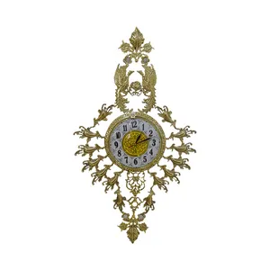ساعت دیواری برنجی مدل سیمرغ کد S-4117