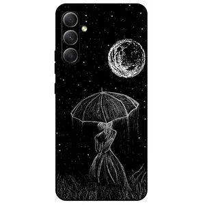 Megafone Girl and Moon 1369 Cover For Samsung Galaxy A34 5G