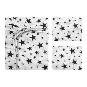 سرویس ملحفه آدنو مدل ستاره کد CH75 دونفره 3 تکه