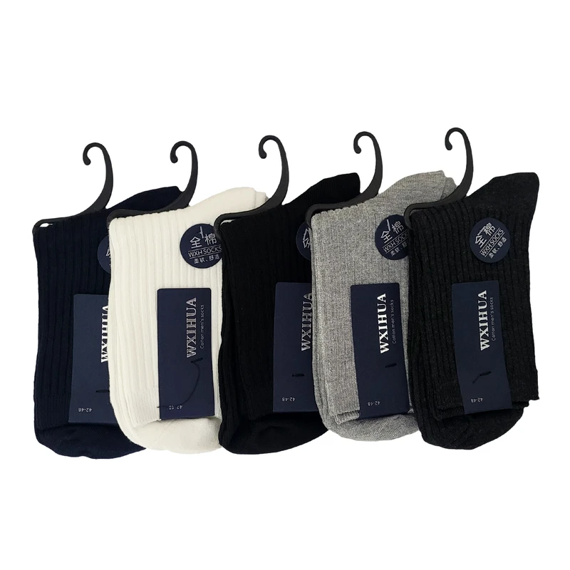 جوراب ساق بلند مردانه مدل کبریتی کد 5-01297 بسته 5 عددی