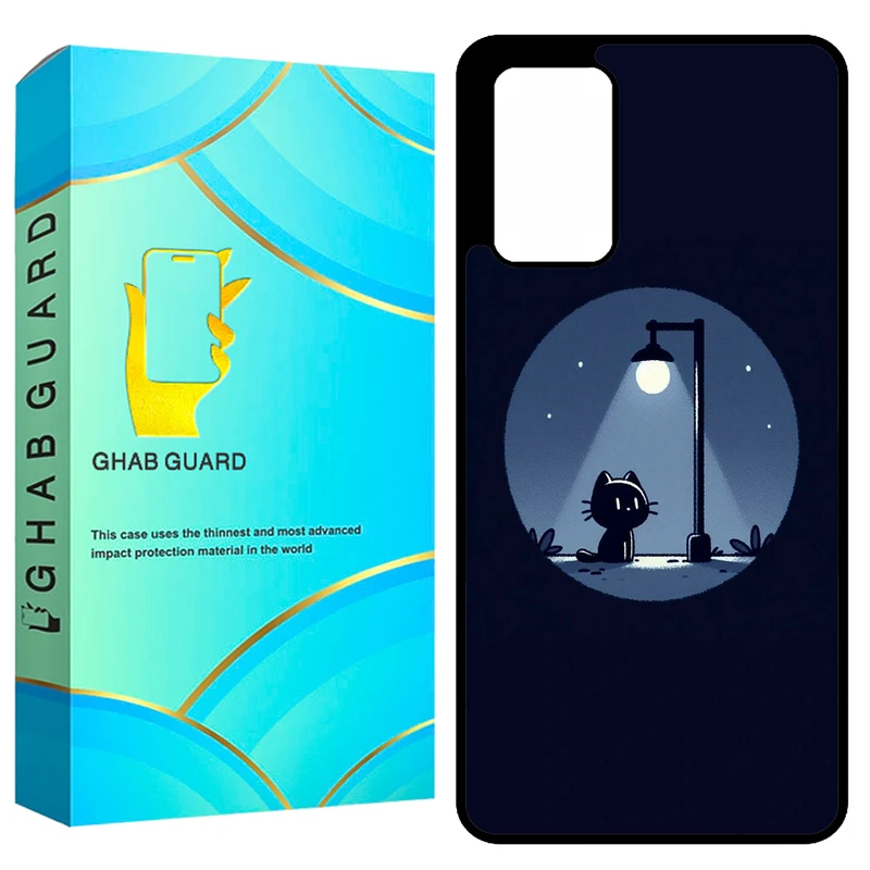 کاور قاب گارد طرح گربه و شب مدل GCHPA72 مناسب برای گوشی موبایل سامسونگ Galaxy A72 4G