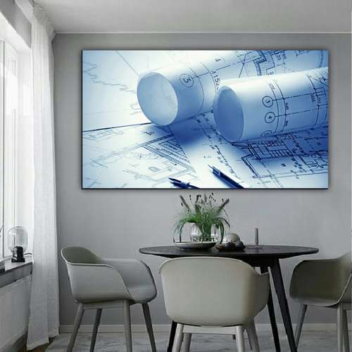 پوستردیواری طرح نقشه مهندسی کدBH758