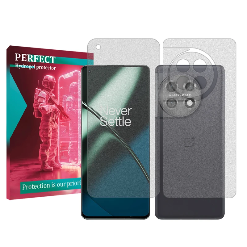  محافظ صفحه نمایش مات پرفکت مناسب برای گوشی موبایل وان پلاس 11 به همراه محافظ پشت گوشی