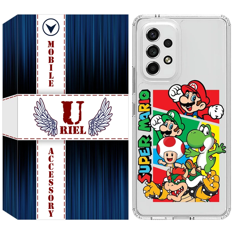 کاور یوریل مدل Clear کد 76 طرح ماریو مناسب برای گوشی موبایل سامسونگ Galaxy A33
