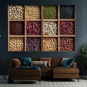 پوستر پارچه ای طرح قفسه مدل حبوبات کد PP2525