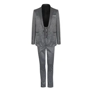 ست کت و شلوار و جلیقه مردانه مدل ملانژ S-57