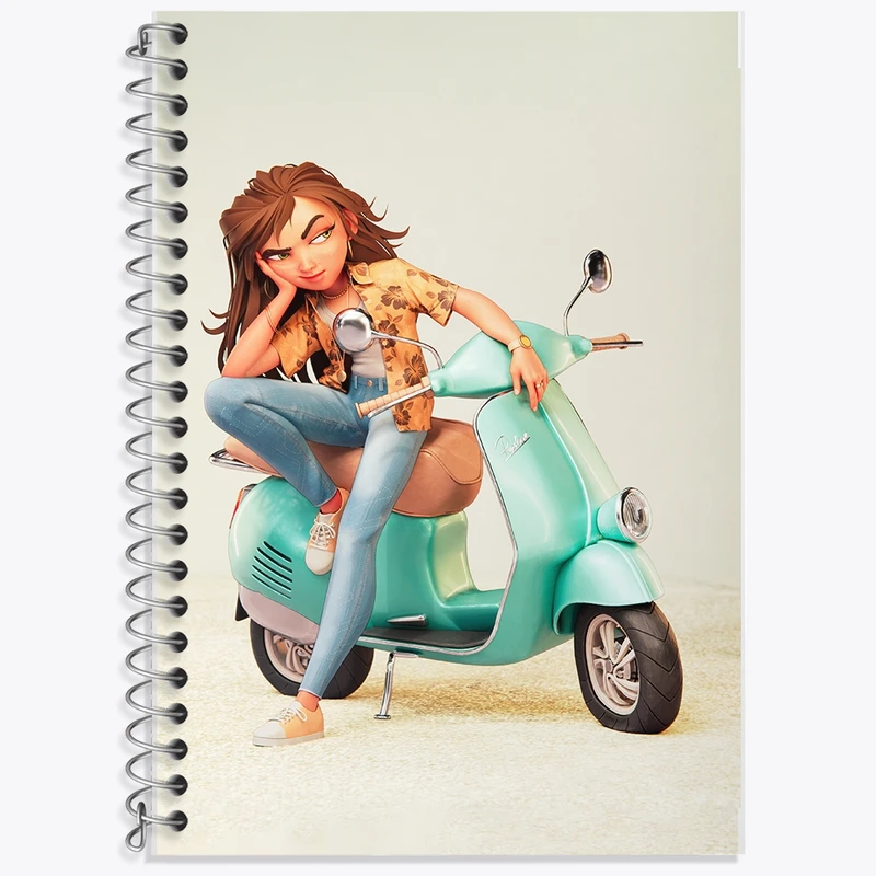 دفتر لغت 50 برگ خندالو طرح دخترانه کد F958