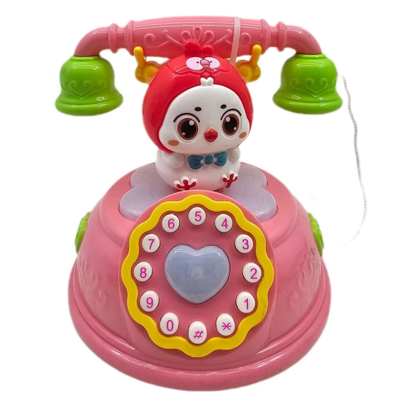 اسباب بازی ناب سل مدل تلفن جوجه بامزه موزیکال چراغدار کد Funny chicken musical phone with lights