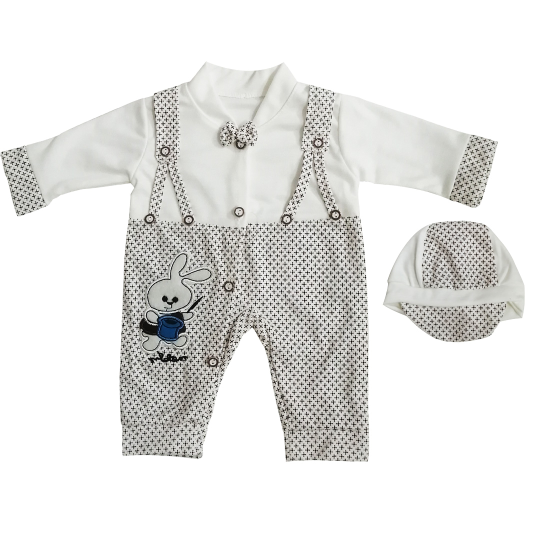 ست سرهمی و کلاه نوزادی مدل P20