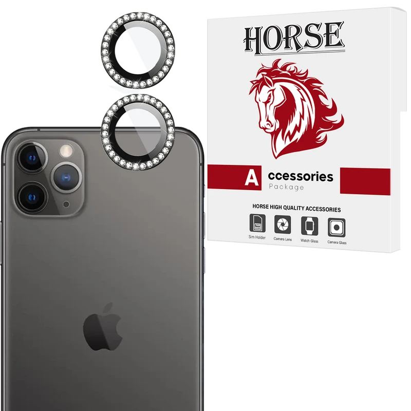 محافظ لنز دوربین شیشه‌ای هورس مدل NRIH20 مناسب برای گوشی موبایل اپل iPhone 11 Pro Max