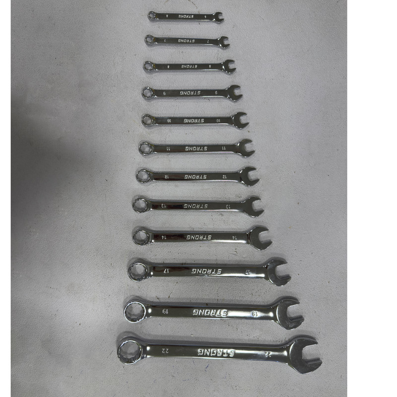 آچار یکسر تخت و یکسر رینگی استرانگ مدل SMT-STRONG-12PCS-22MM مجموعه 12عددی