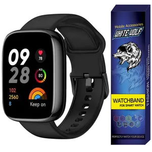 بند وایت ولف مدل WB-SIL-SQ مناسب برای ساعت هوشمند شیائومی Redmi Watch 3 Active / Watch 3 Lite /22mm