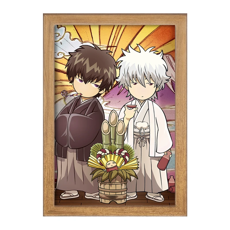 تابلو خندالو مدل گینتوکی و یامازاکی انیمه گینتاما  کد 12971