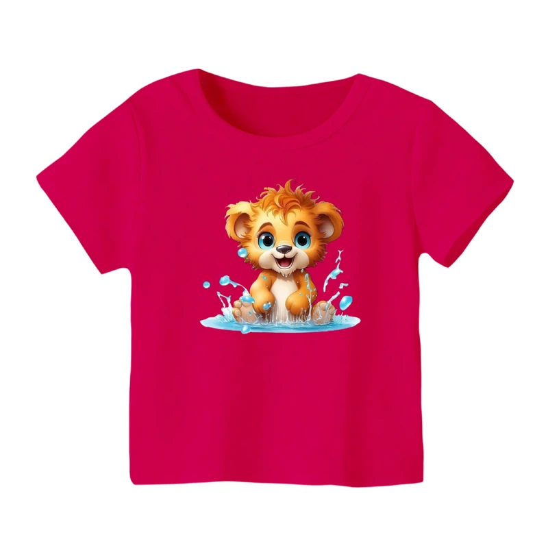 تی شرت آستین کوتاه بچگانه مدل شیر کد ۱۲