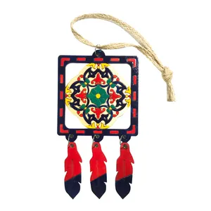 آویز چوبی مدل کاشی سنتی